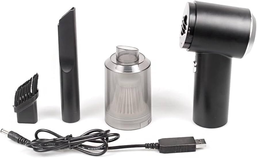 3 in 1 Mechanical Keyboard Car Home Cordless Vacuum Cleaner with Air Duster Blower Powerful Dust Suction Folding Car Vacuum Machine Interior Cleaning Tool Wireless Rechargeable(Pack of 1)